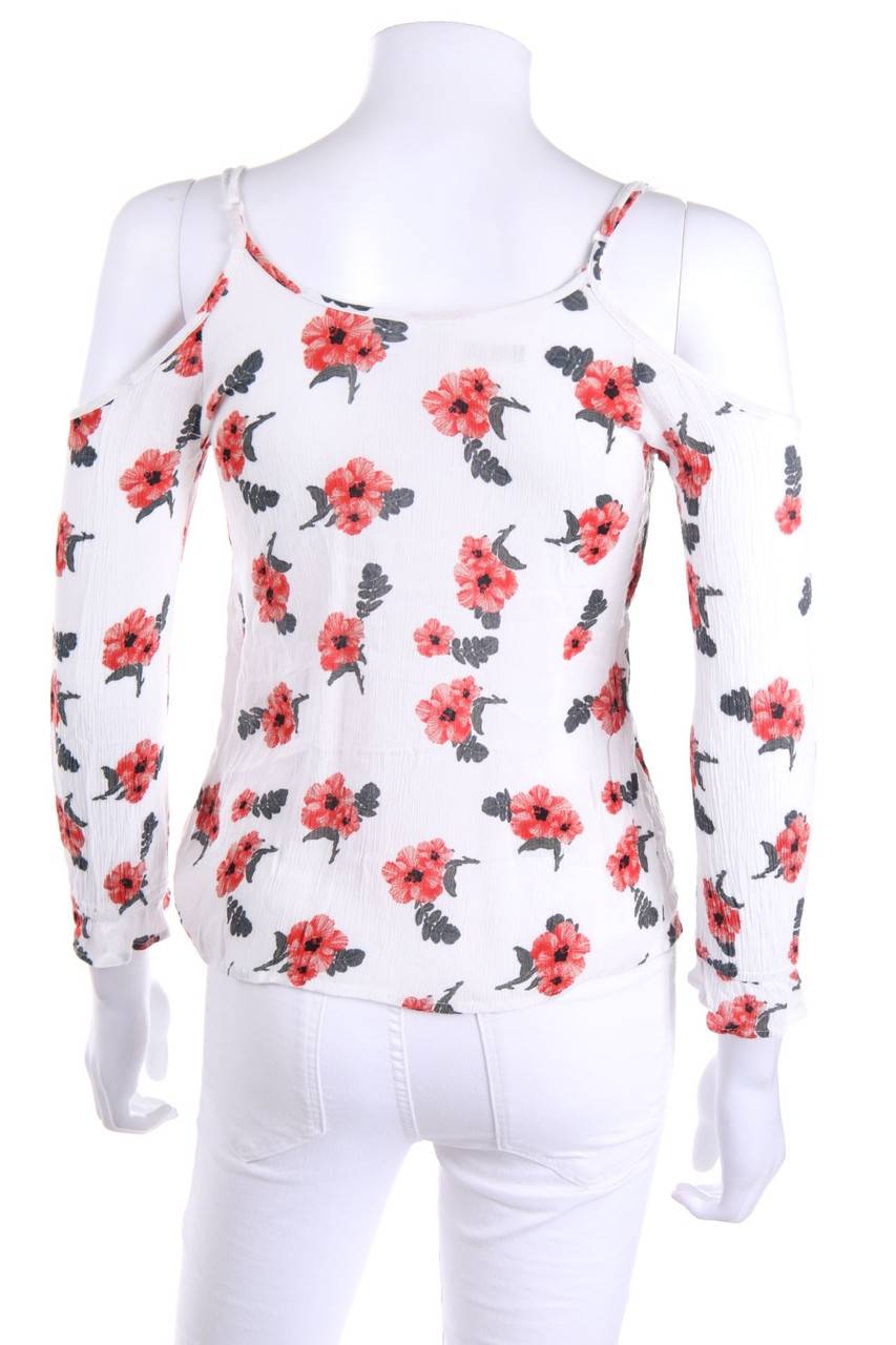 Carou RAINBOW Cold-Shoulder-Bluse mit floralem Muster Saisonschlussverkauf