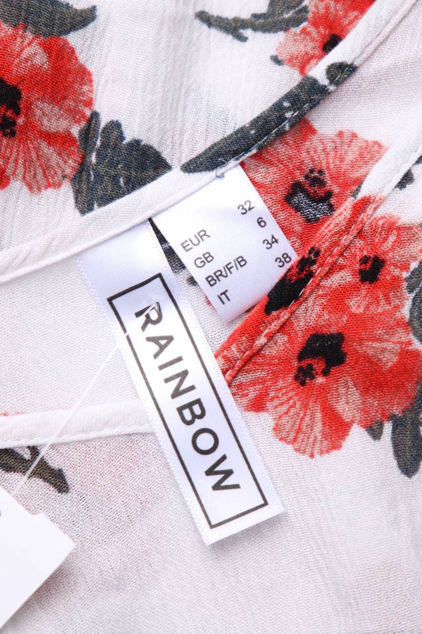 Carou RAINBOW Cold-Shoulder-Bluse mit floralem Muster Saisonschlussverkauf