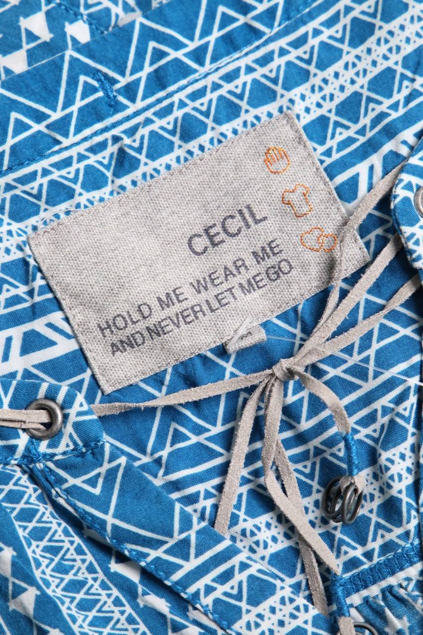 Carou CECIL Bluse mit geometrischem Muster aus Viskose Zeitlich begrenztes Angebot