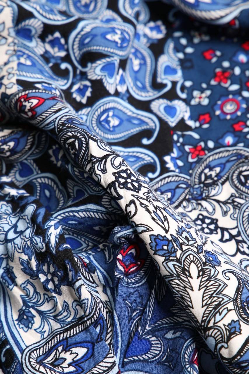 Carou Ohne Label Bluse mit Paisley-Print aus Viskose Exklusive Angebote