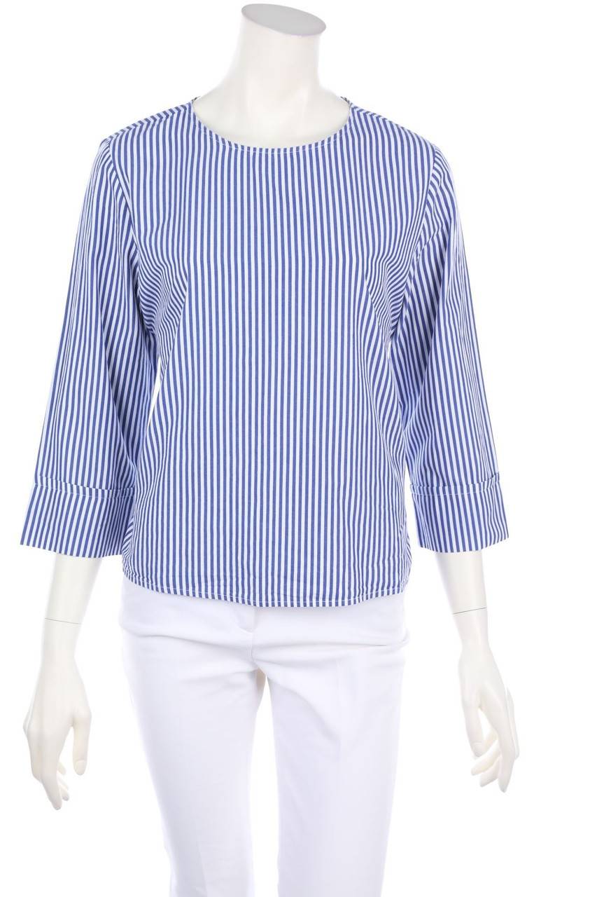 Carou OPUS Streifen-Bluse mit 3/4-Ärmel Sonderangebot der Fabrik