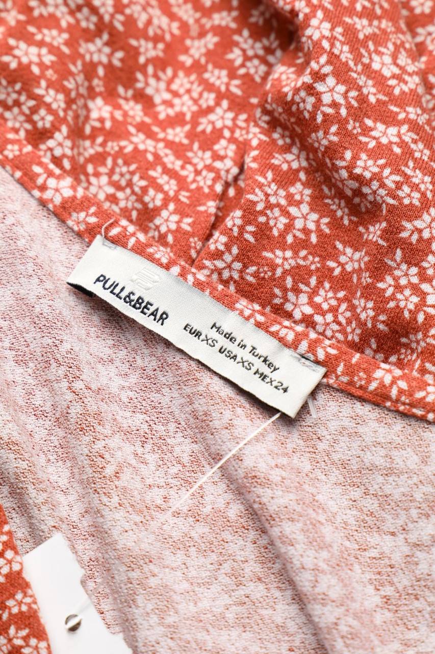 Carou PULL&BEAR Kurzarm-Kleid mit floralem Muster Discount Store für neue Produkte