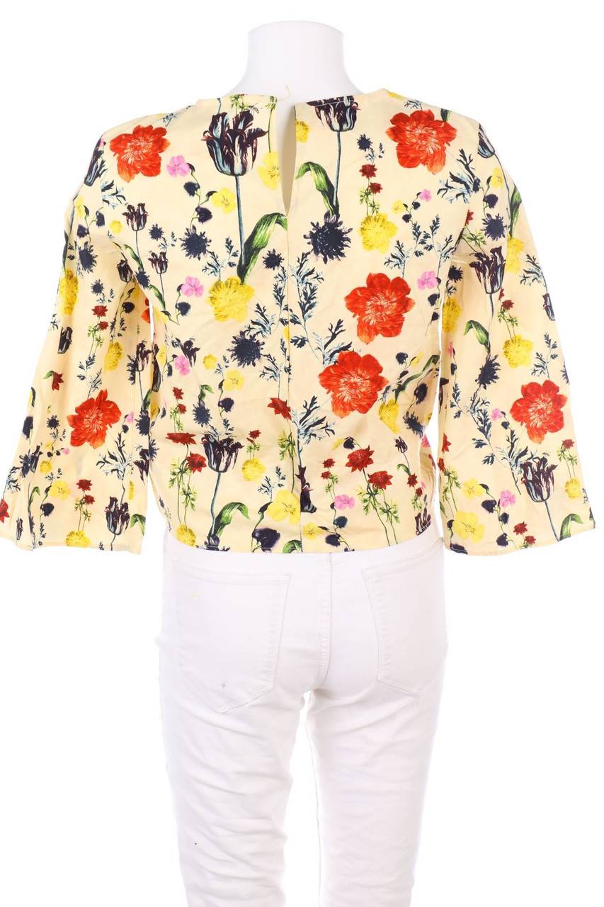 Carou H&M Bluse mit Blumen-Print zum Knoten Begrenzt auf 3 Tage