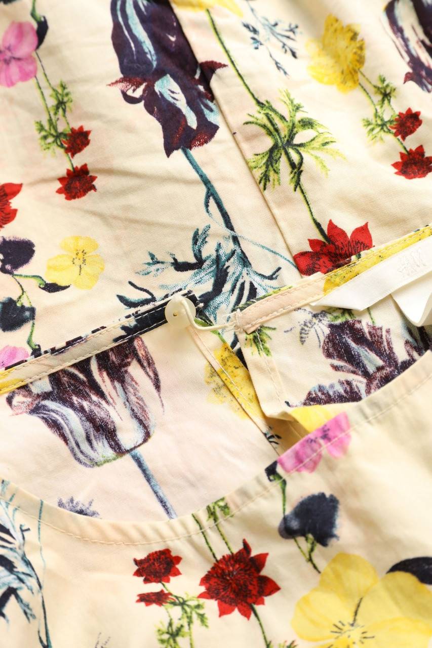 Carou H&M Bluse mit Blumen-Print zum Knoten Begrenzt auf 3 Tage