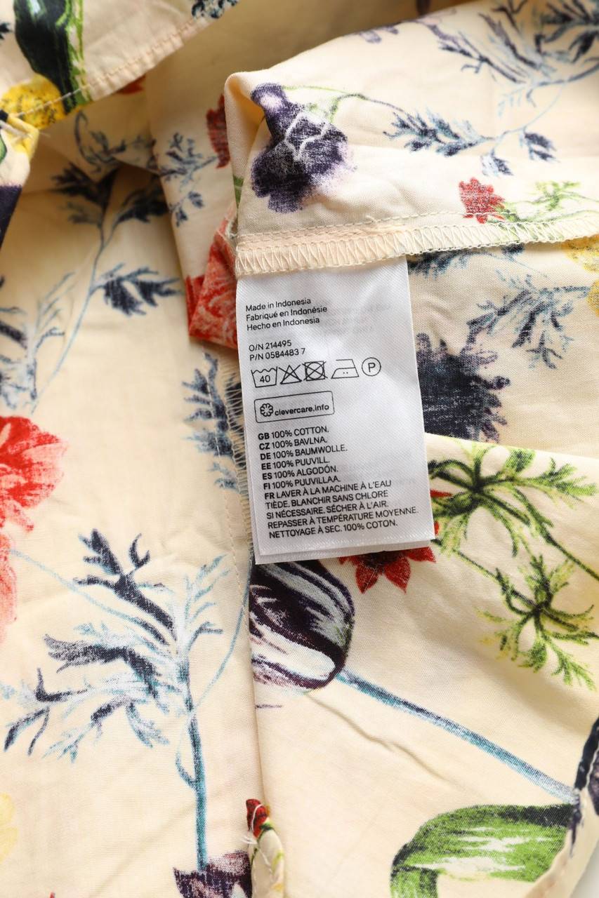 Carou H&M Bluse mit Blumen-Print zum Knoten Begrenzt auf 3 Tage