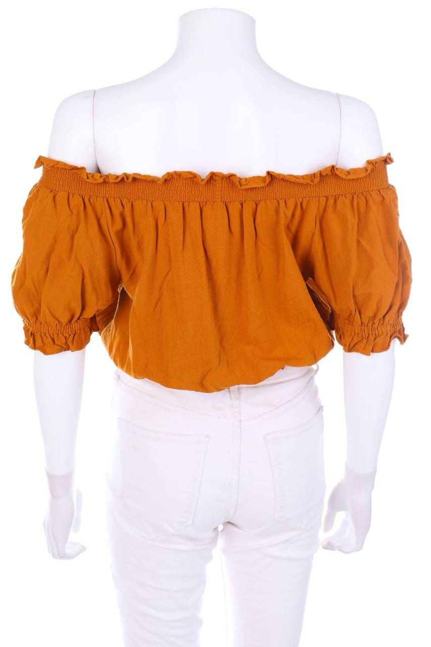 Carou H&M Carmen-Kurzarm-Bluse mit Rüschen zollfrei