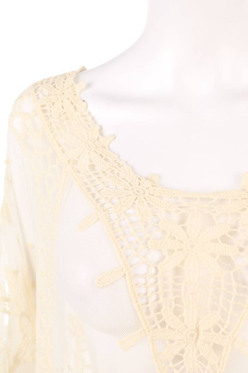 Carou Ohne Label Tunika-Bluse aus Spitze mit Fransen Hotsell