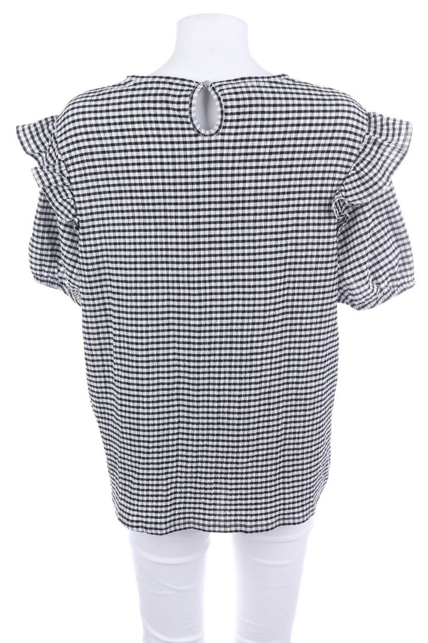Carou C&A Kurzarm-Bluse mit Karo-Muster im Angebot