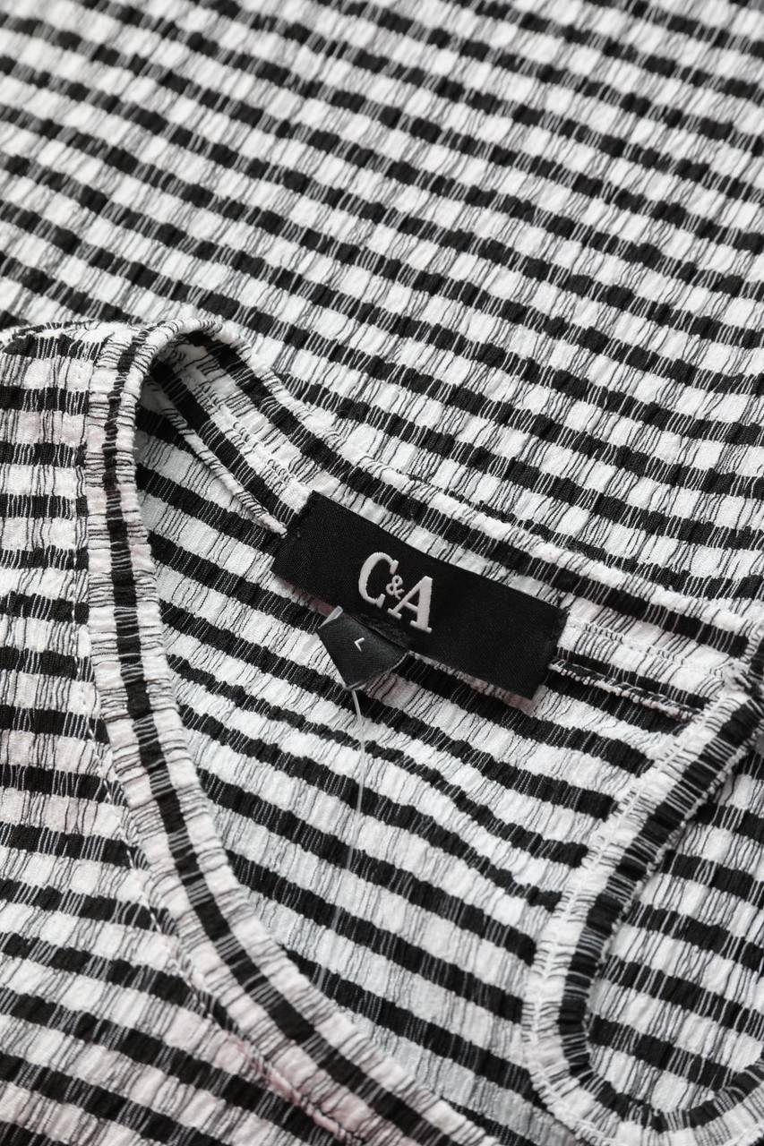 Carou C&A Kurzarm-Bluse mit Karo-Muster im Angebot