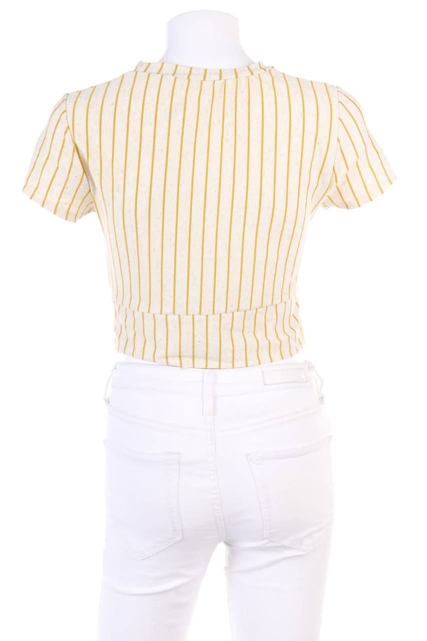 Carou Ohne Label Cropped-Shirt mit Streifen Fabrikpreis