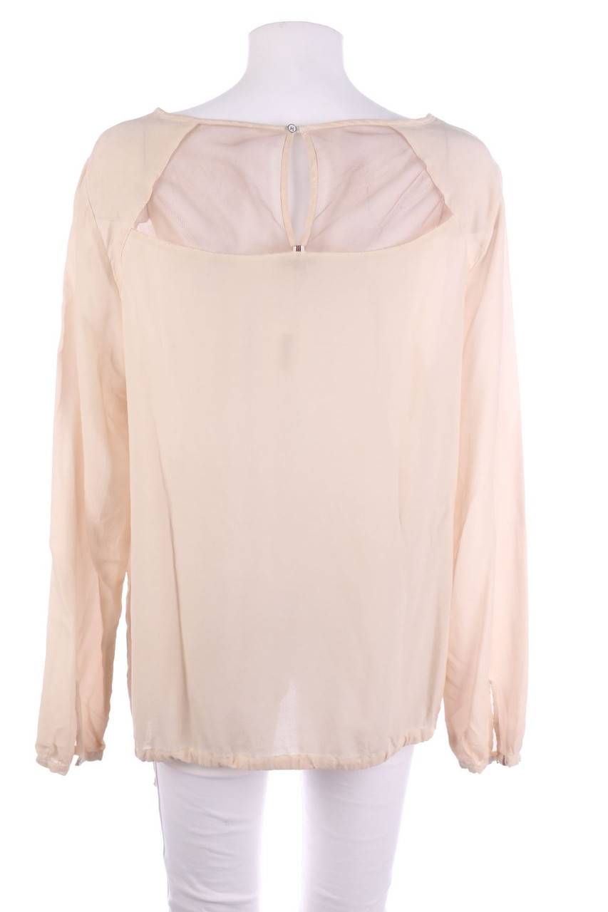 Carou NILE Garment Dyed-Bluse aus Seide mit Mesh-Einsatz Begrenzte Freigabe