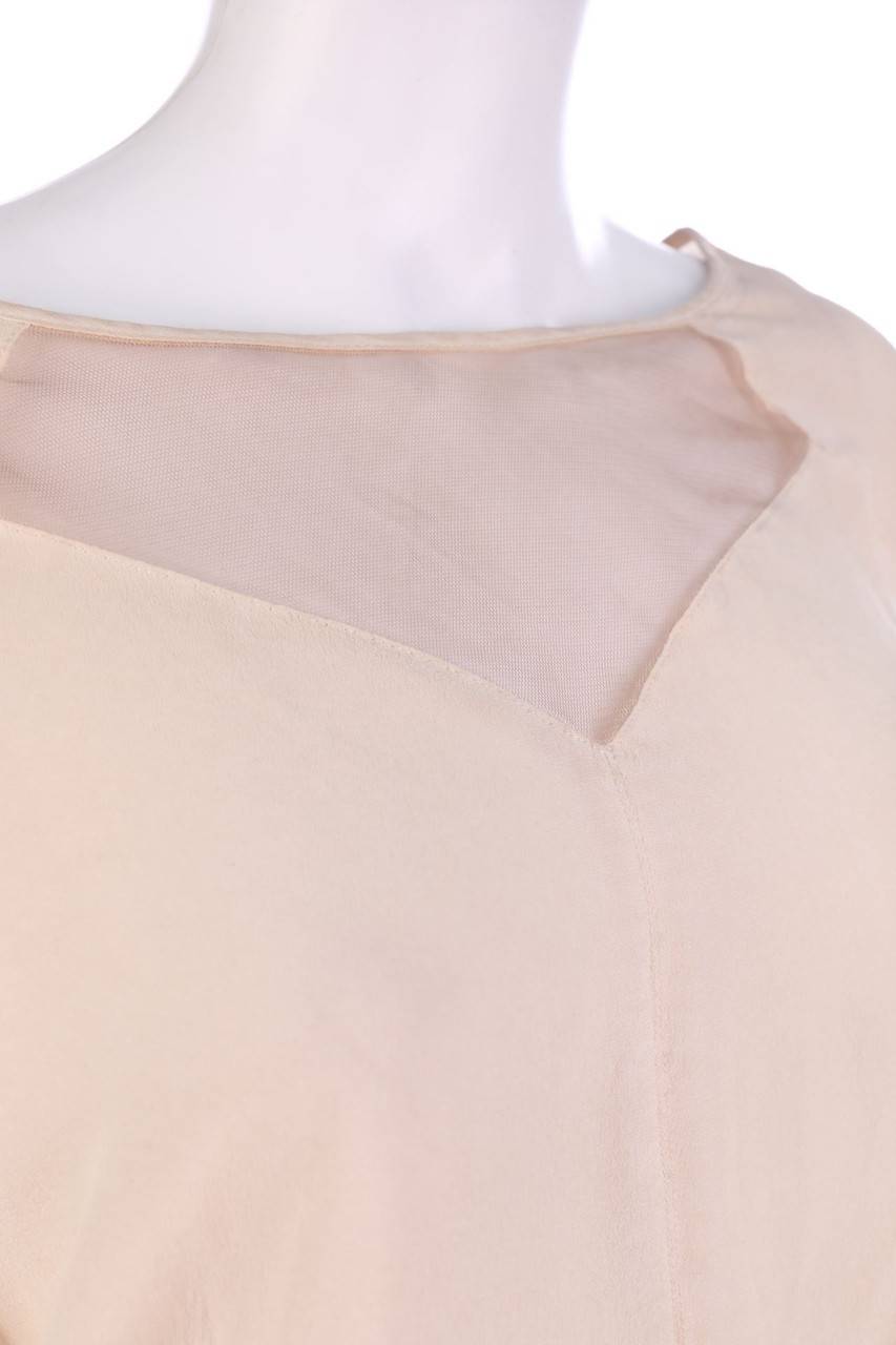 Carou NILE Garment Dyed-Bluse aus Seide mit Mesh-Einsatz Begrenzte Freigabe
