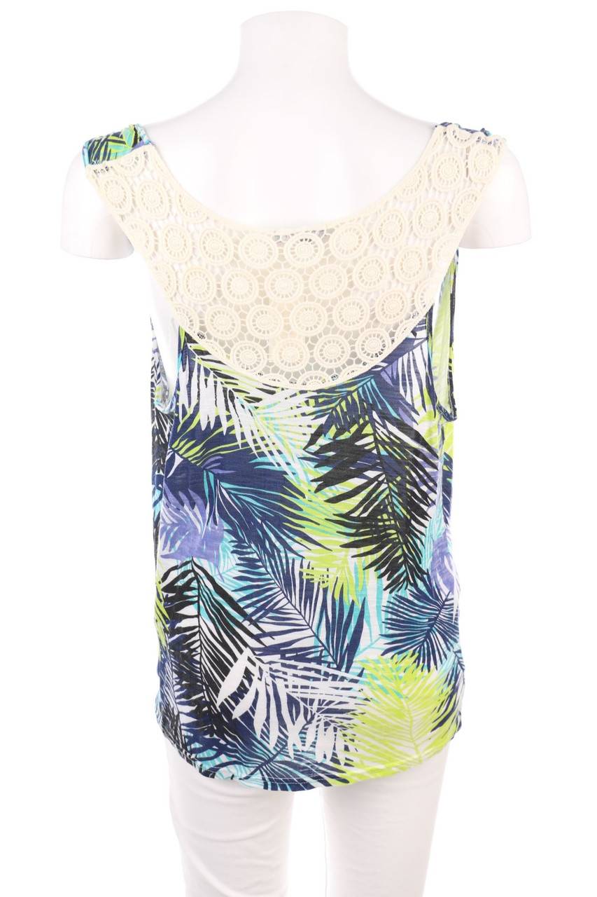 Carou maddison Top aus Viskose mit Tropical Print mit Spitze Letzte 2 Tage