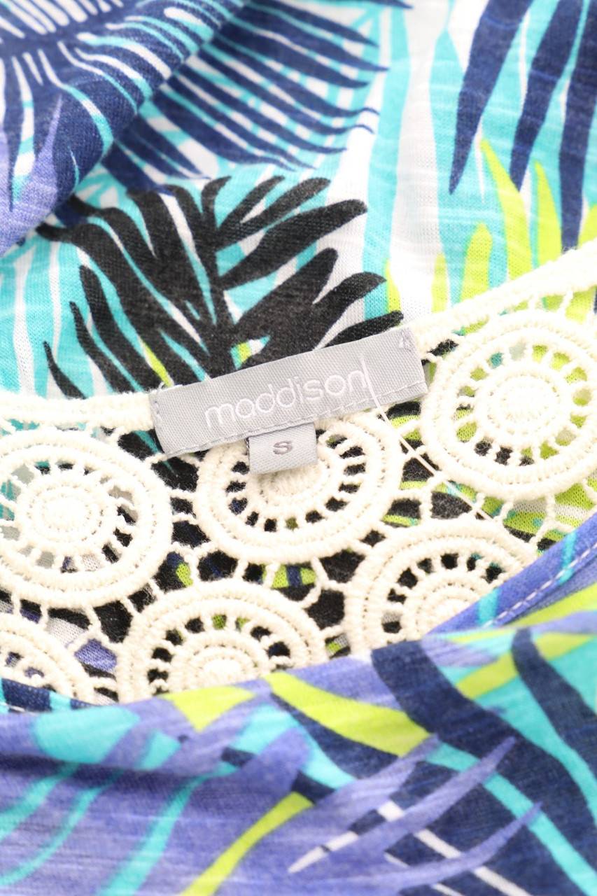 Carou maddison Top aus Viskose mit Tropical Print mit Spitze Letzte 2 Tage