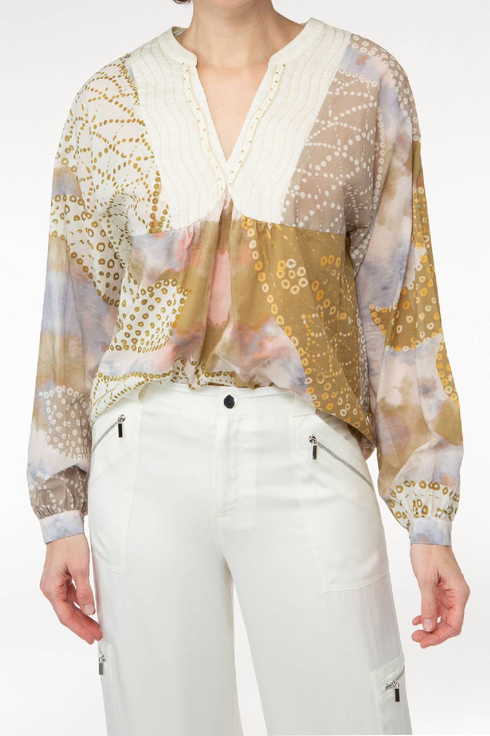 ﻿IVI GmbH RAINBOW FISH Baumwollbluse mit Zierstick Vatertagsangebot