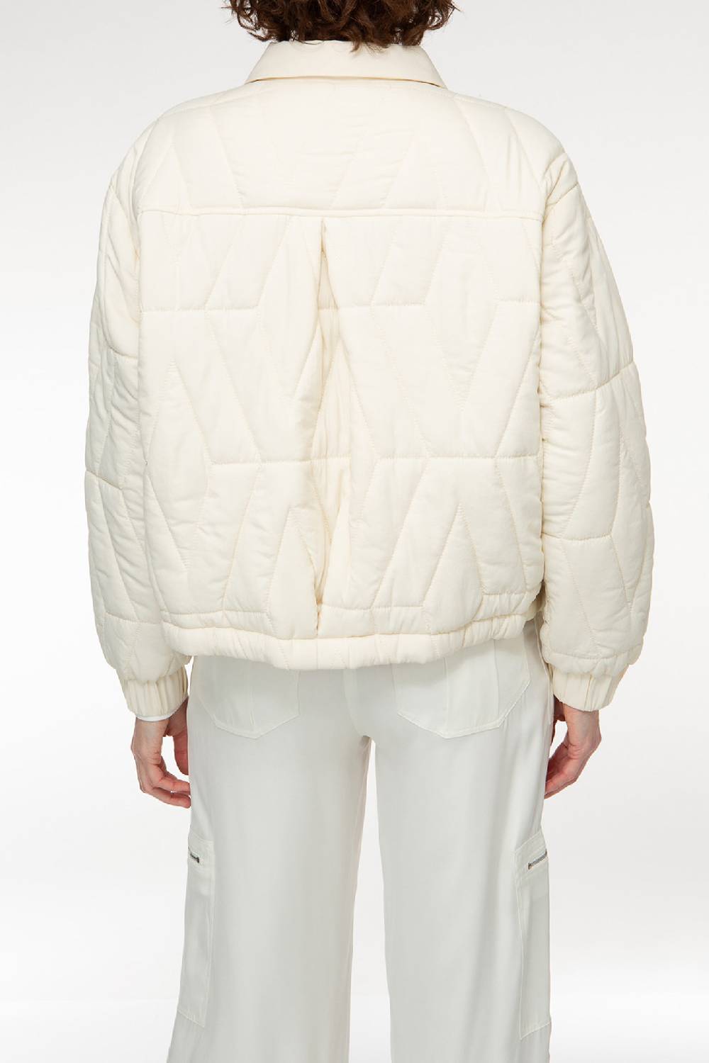 IVI GmbH PUFFER NYLON Jacke mit Signature Steppung weiß Top Angebot