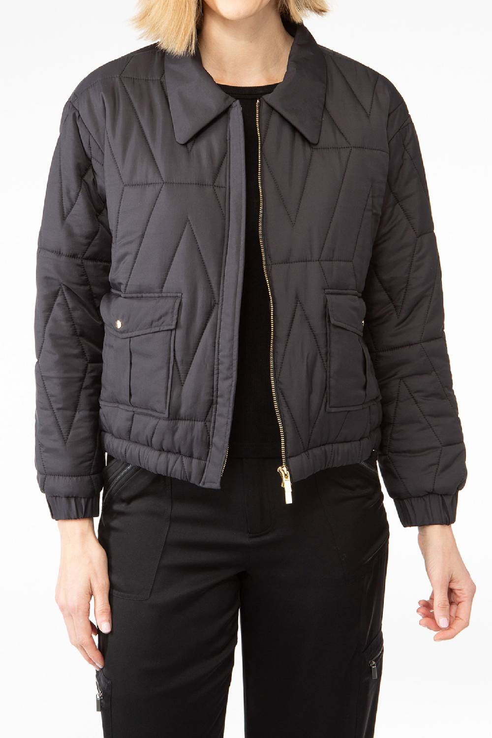 IVI GmbH PUFFER NYLON Jacke mit Signature Steppung schwarz Online Outlet