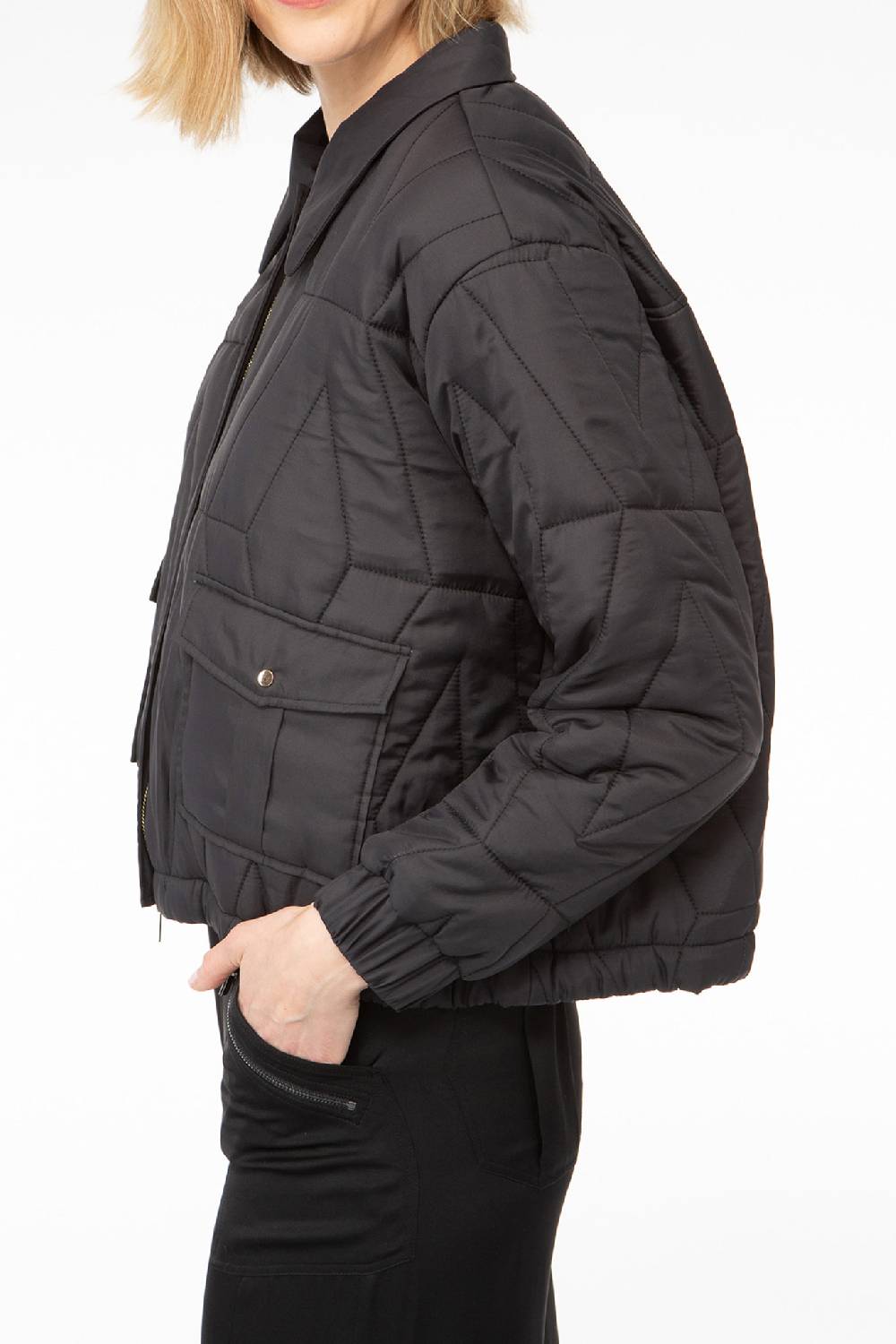 IVI GmbH PUFFER NYLON Jacke mit Signature Steppung schwarz Online Outlet