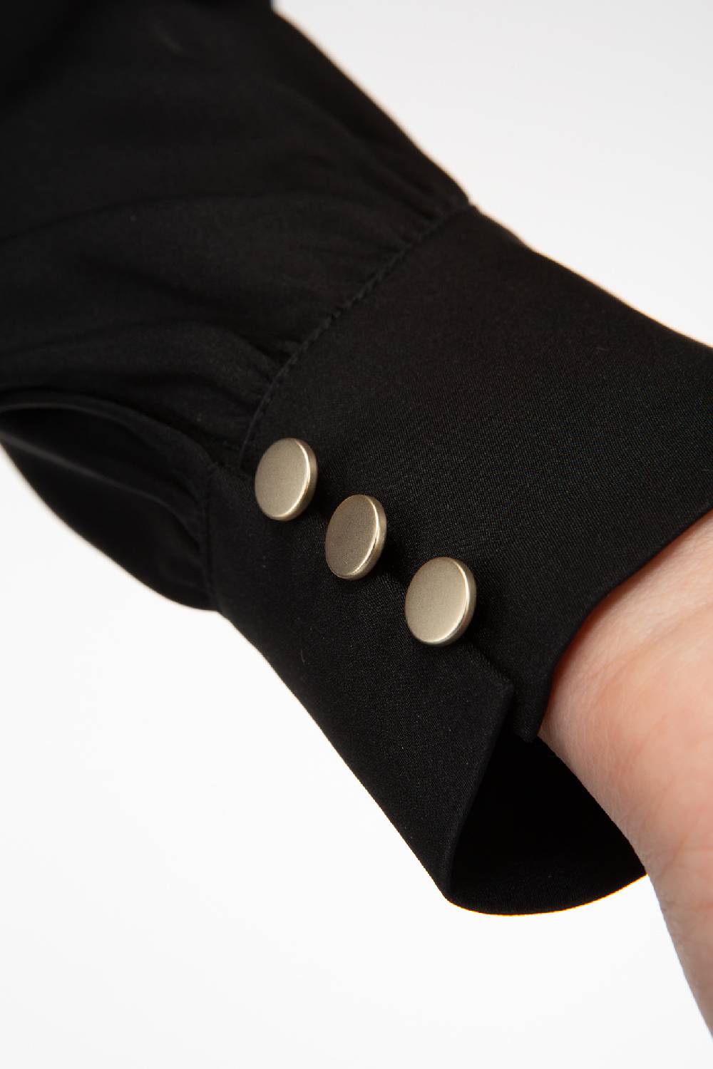 IVI GmbH SOLID SILK Seidenbluse mit Cut-Out Detail schwarz Blitzangebot