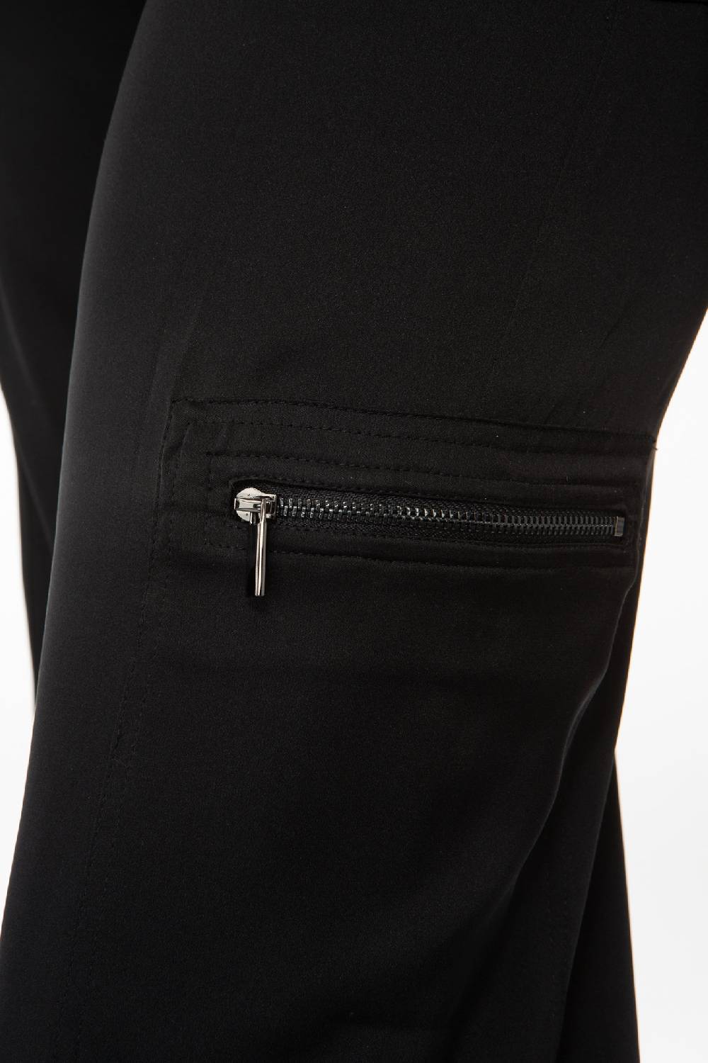 IVI GmbH SOLID SILK Seidenhose mit Cargo-Details schwarz Große Rabatte