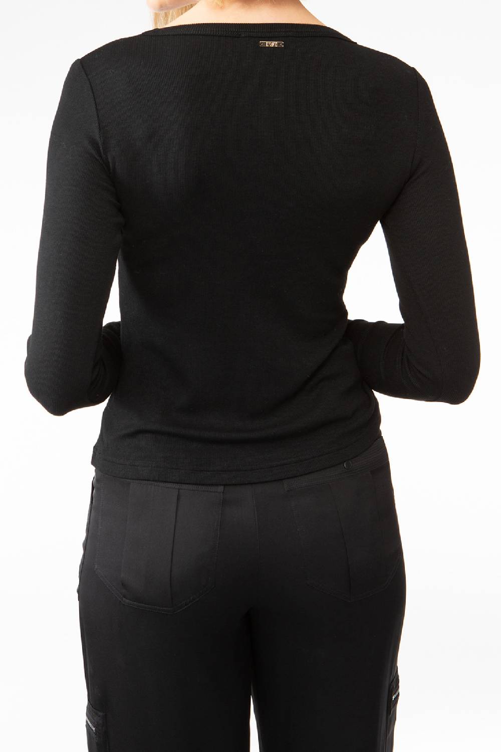 IVI GmbH ESSENTIAL Langarmshirt mit hohem Rundhalsausschnitt schwarz Bestseller