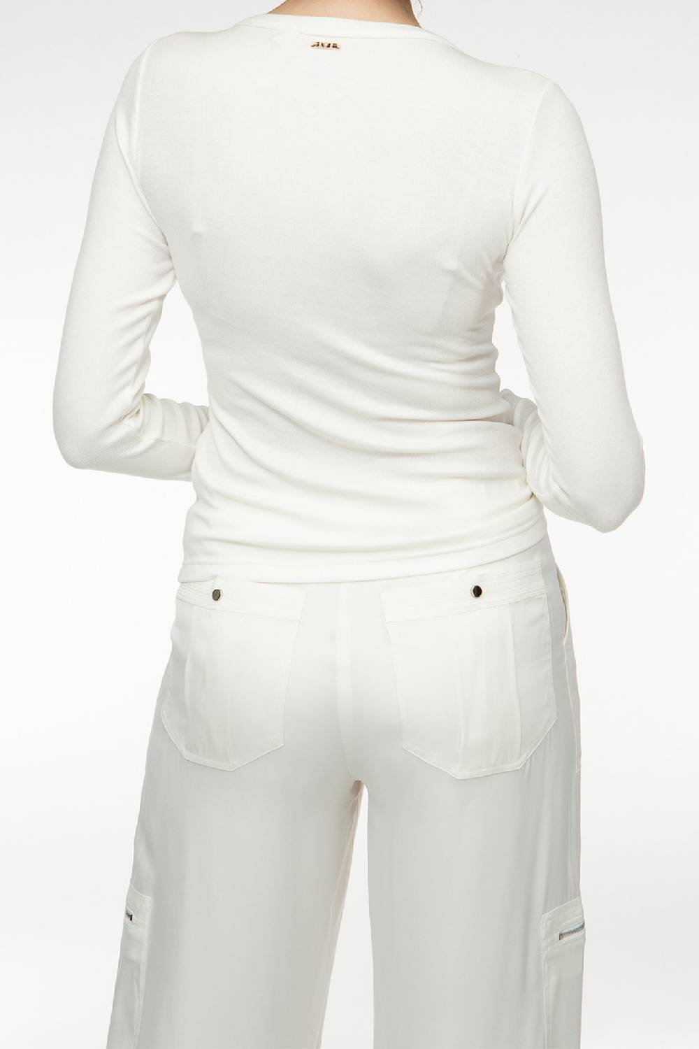 IVI GmbH ESSENTIAL Langarmshirt mit hohem Rundhalsausschnitt weiß Saisonale Angebote