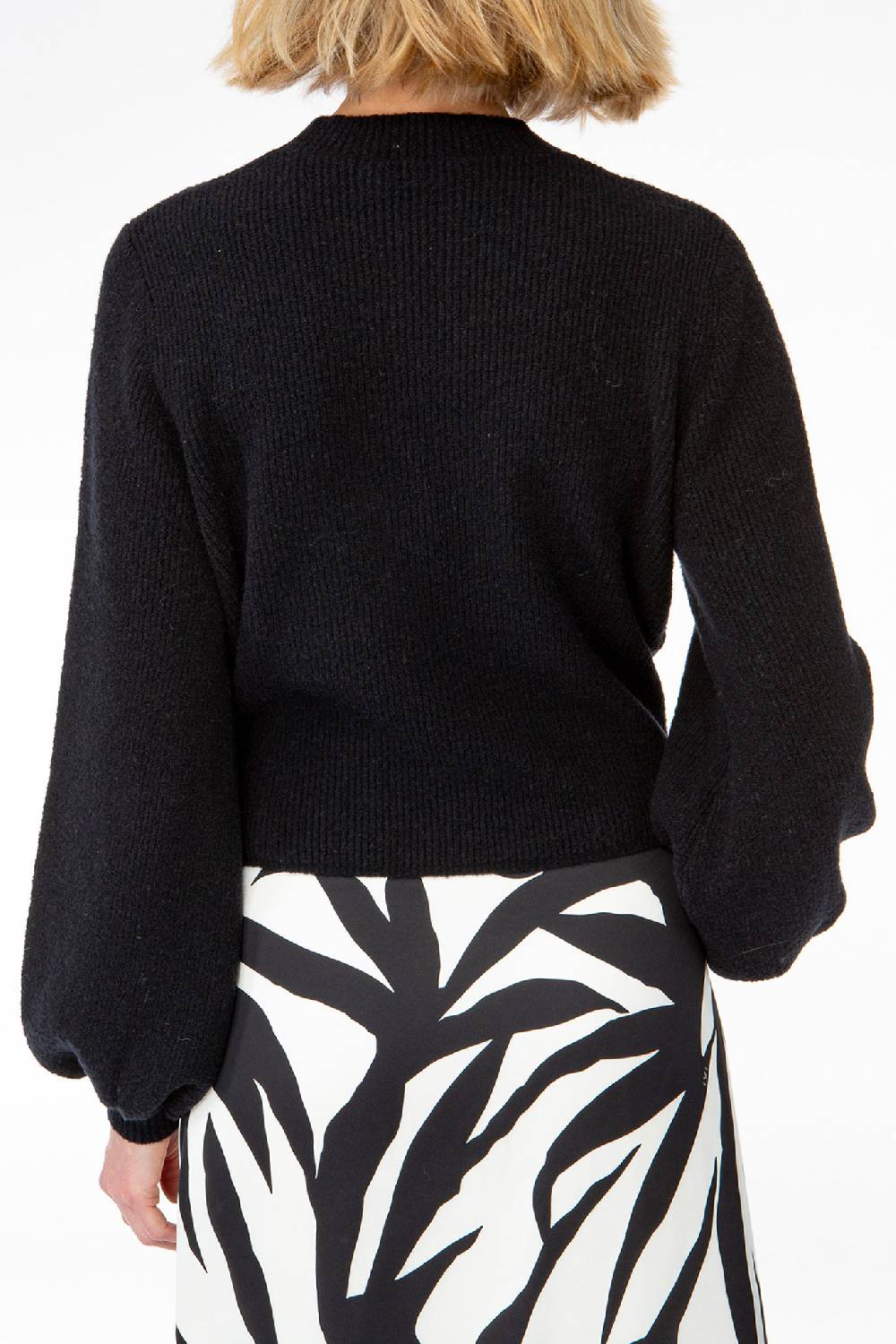 IVI GmbH SOLID KNIT Wickelpullover mit Cut-Out Detail schwarz Kauf eins, bekomm eins gratis