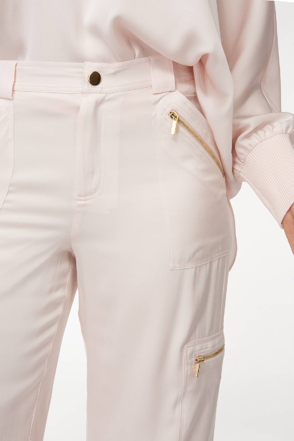 IVI GmbH SOLID SILK Seidenhose mit Cargo-Details rosé JETZT KAUFEN