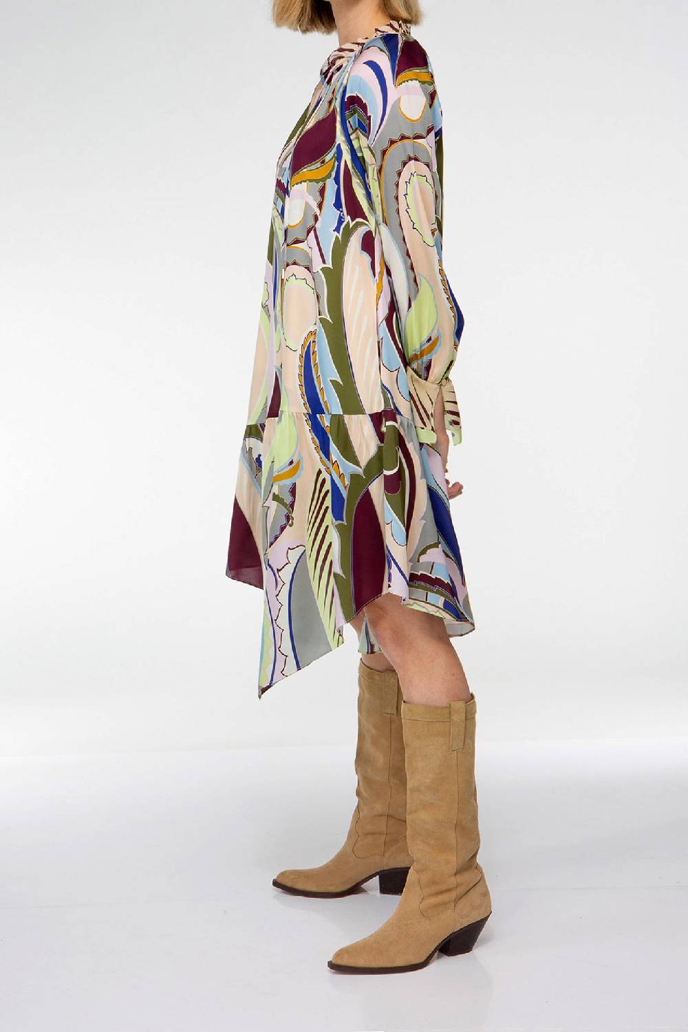 IVI GmbH LAS VEGAS Seidenkleid mit asymmetrischem Saum Letzte 2 Tage