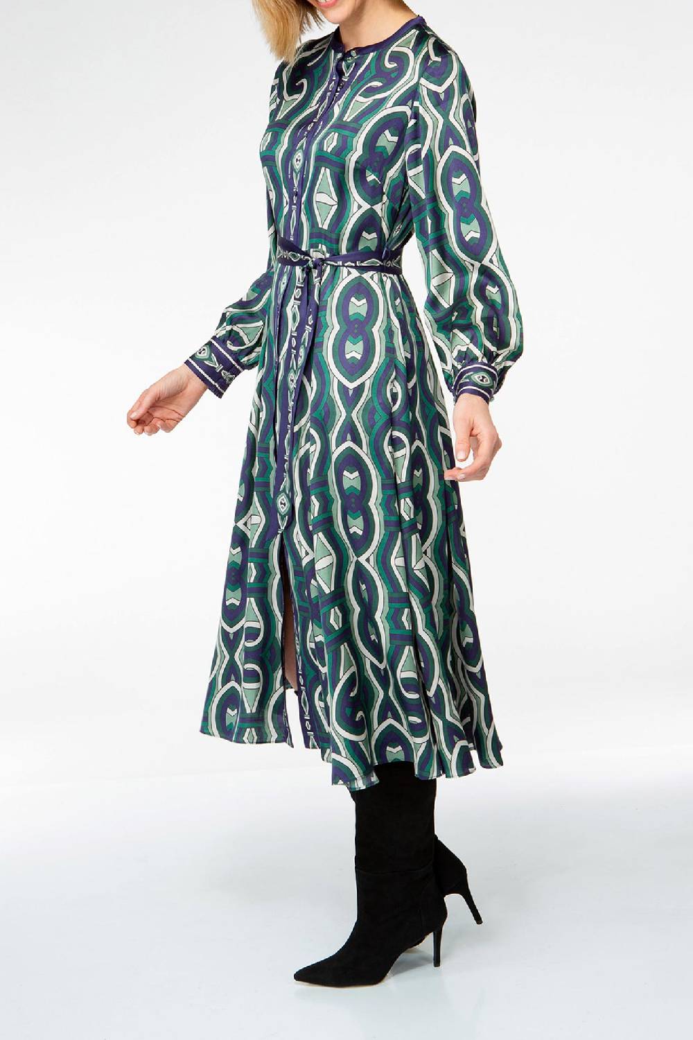 IVI GmbH GRACE Midi Kleid mit Print grün Letzter Tag