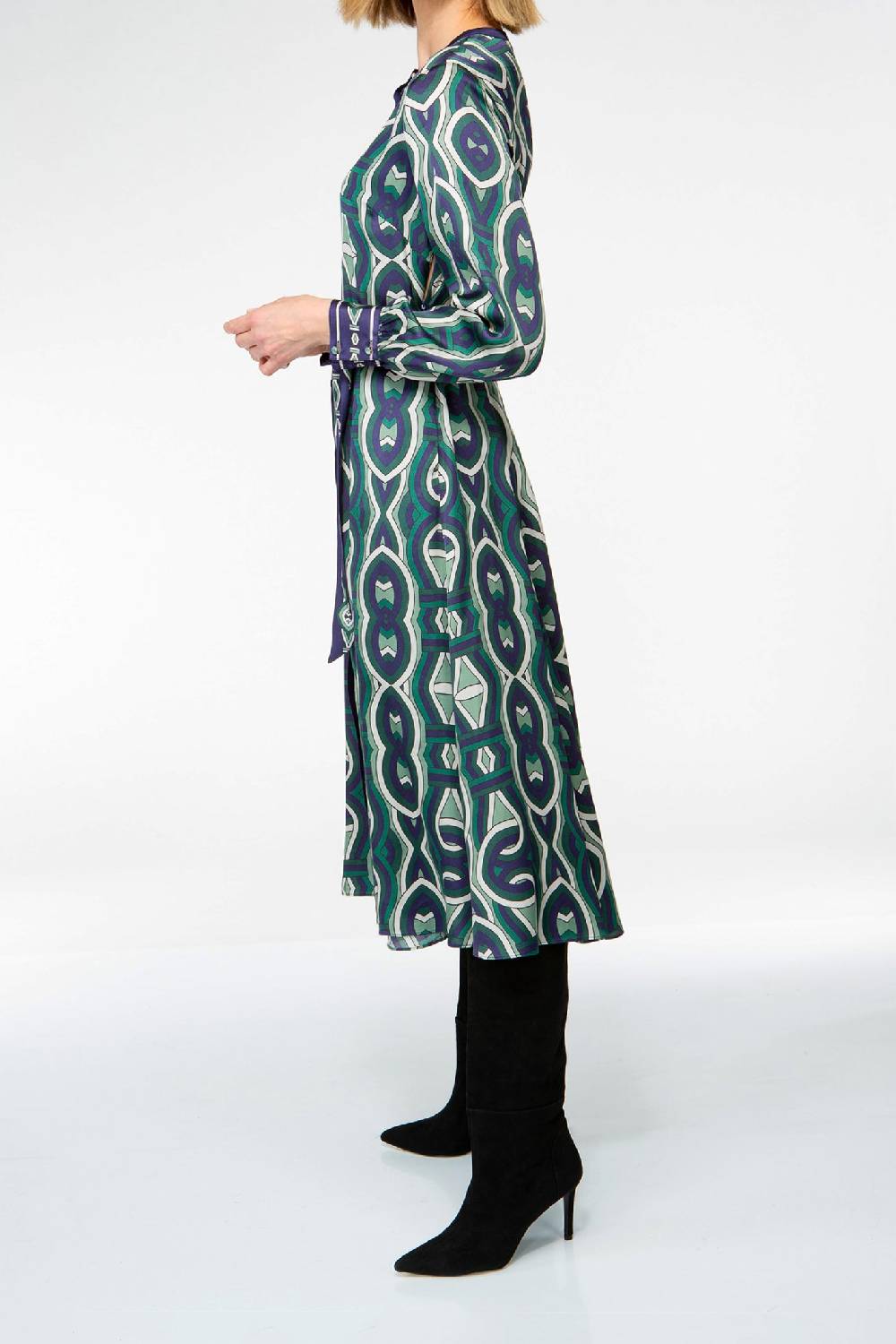 IVI GmbH GRACE Midi Kleid mit Print grün Letzter Tag