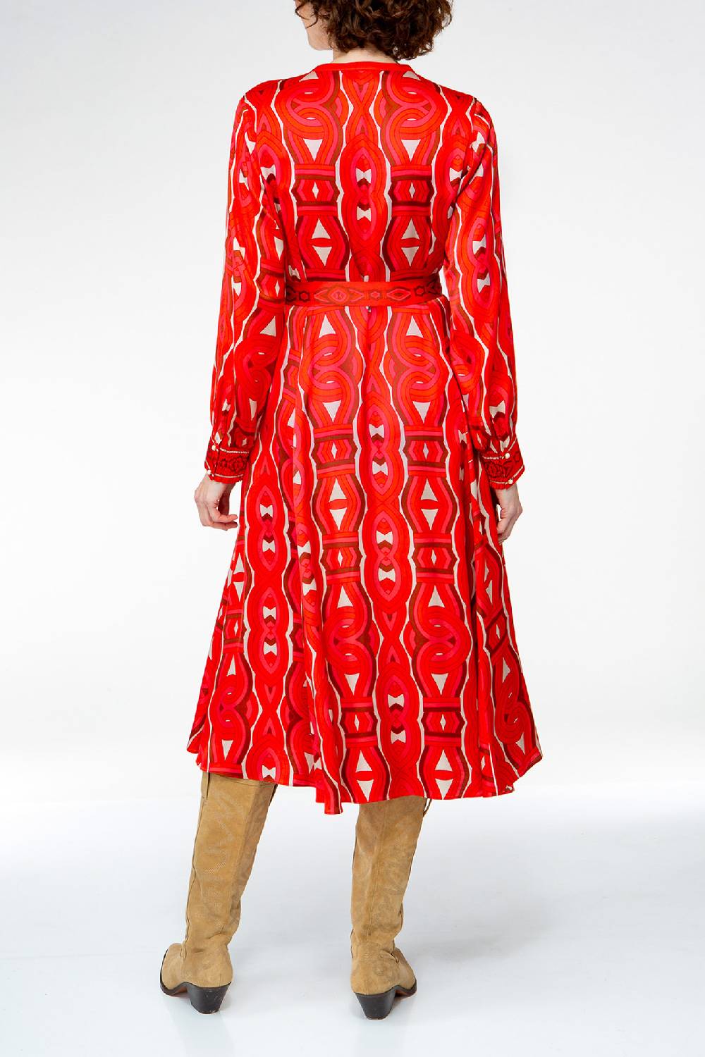IVI GmbH GRACE Midi Kleid mit Print rot Bis zu 50% Rabatt