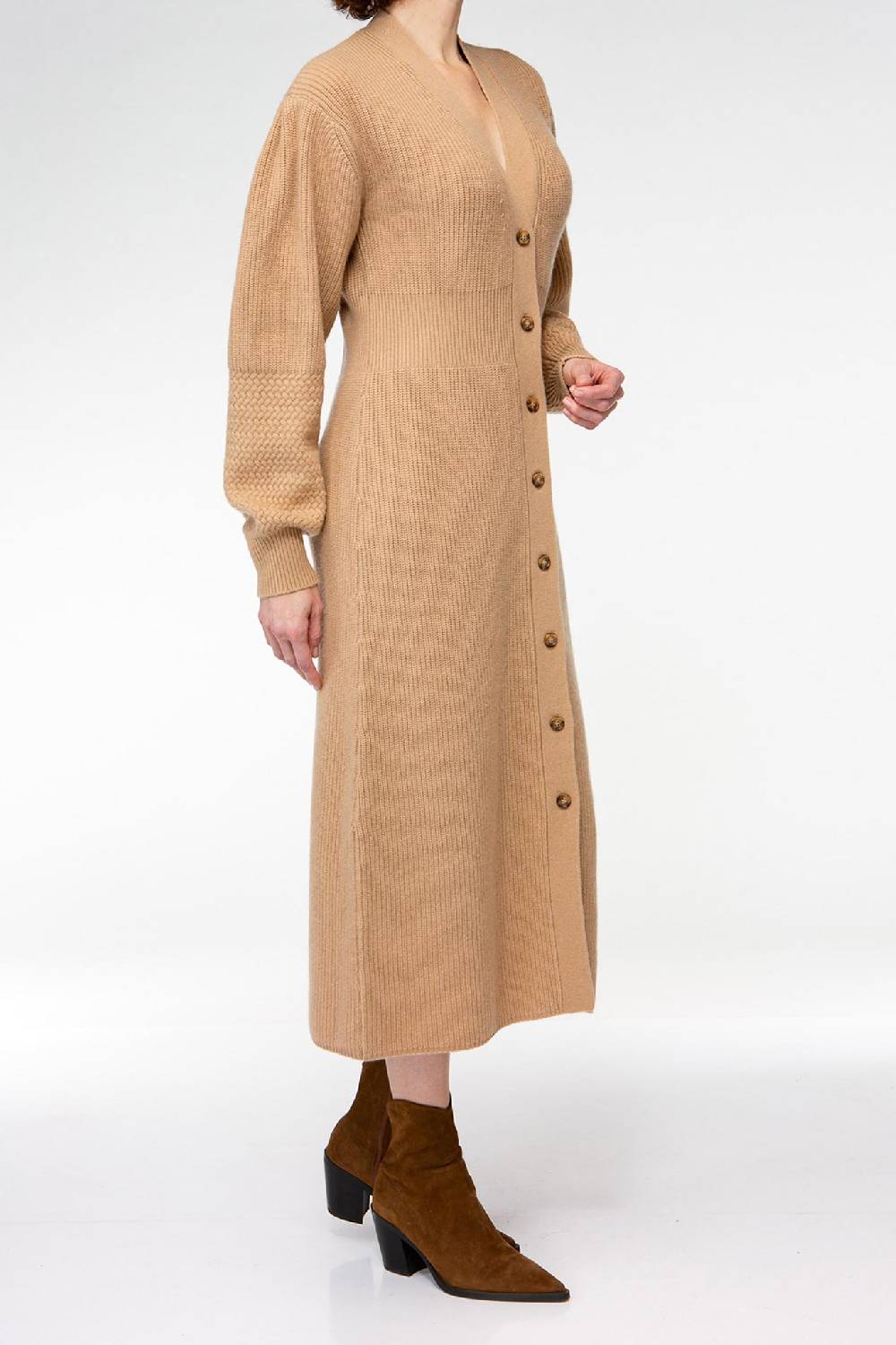 IVI GmbH SOLID KNIT Kleid im Struktur-Mix camel Sonderangebot der Fabrik