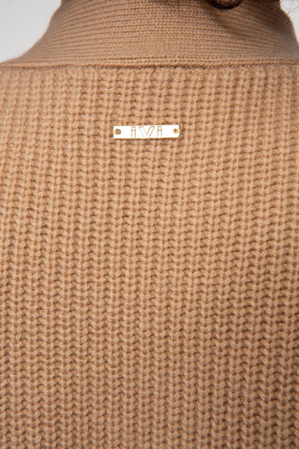IVI GmbH SOLID KNIT Kleid im Struktur-Mix camel Sonderangebot der Fabrik