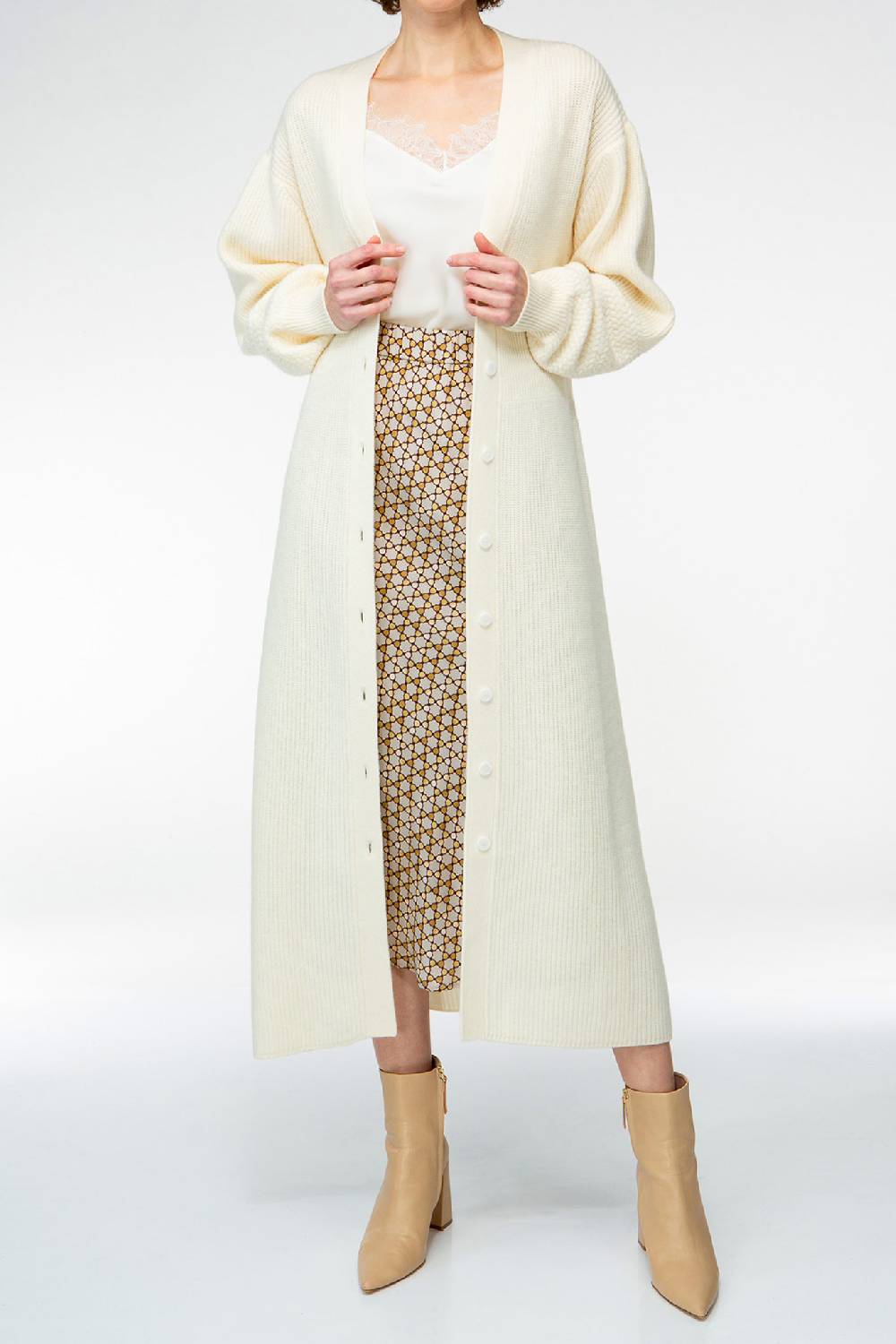 IVI GmbH SOLID KNIT Kleid im Struktur-Mix weiß Vierteljährliche Förderung