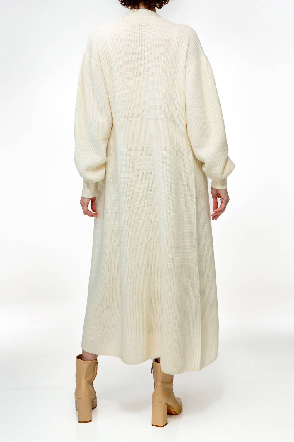 IVI GmbH SOLID KNIT Kleid im Struktur-Mix weiß Vierteljährliche Förderung