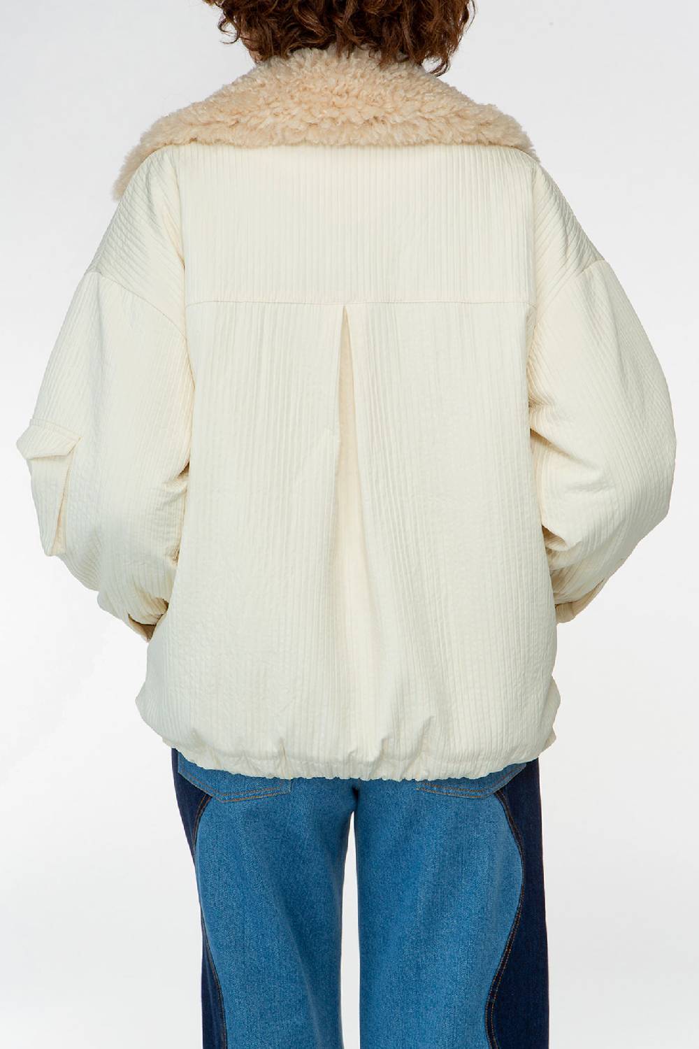 IVI GmbH OUTERWEAR Pilotenjacke mit Fake-Fur Kragen creme-weiß Online