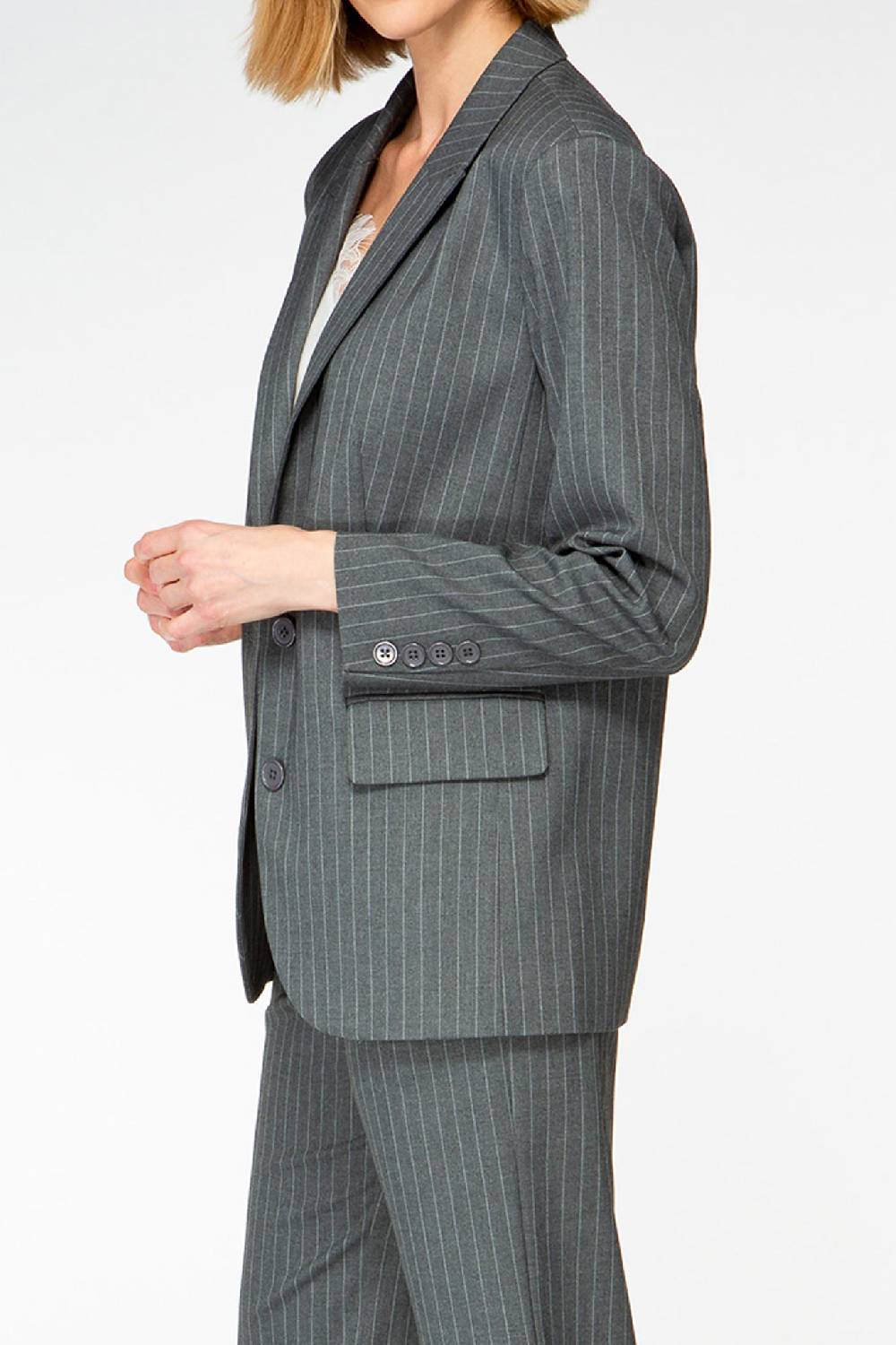 IVI GmbH PINSTRIPE Klassischer Blazer graphit Outlet