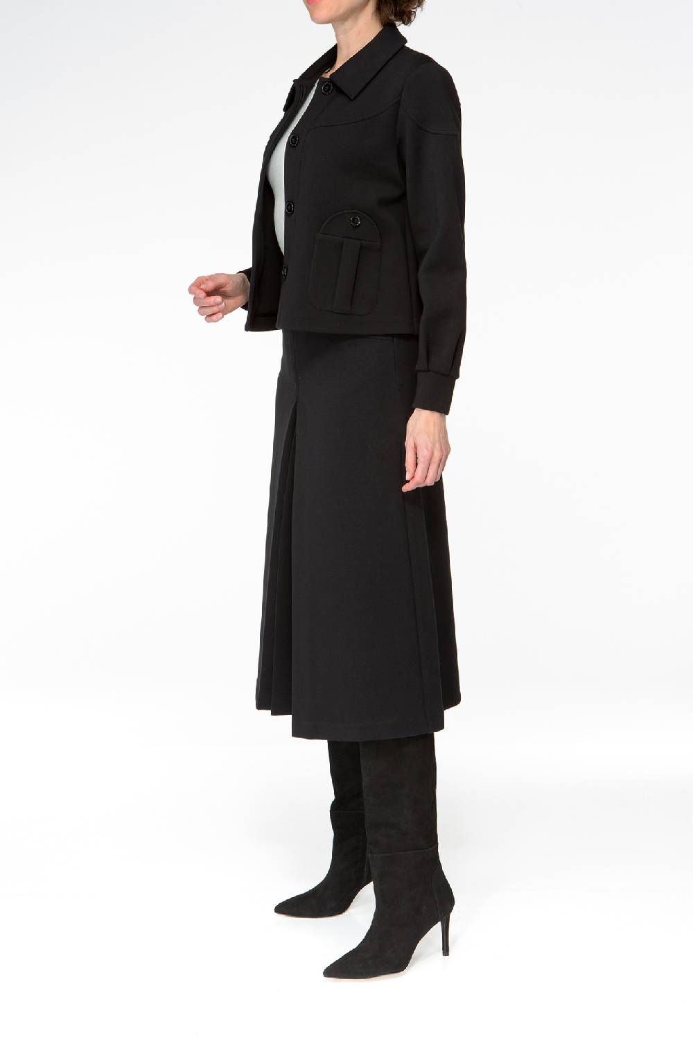 IVI GmbH SOLID JERSEY Kurze Jacke im Boxy Fit schwarz Angebote