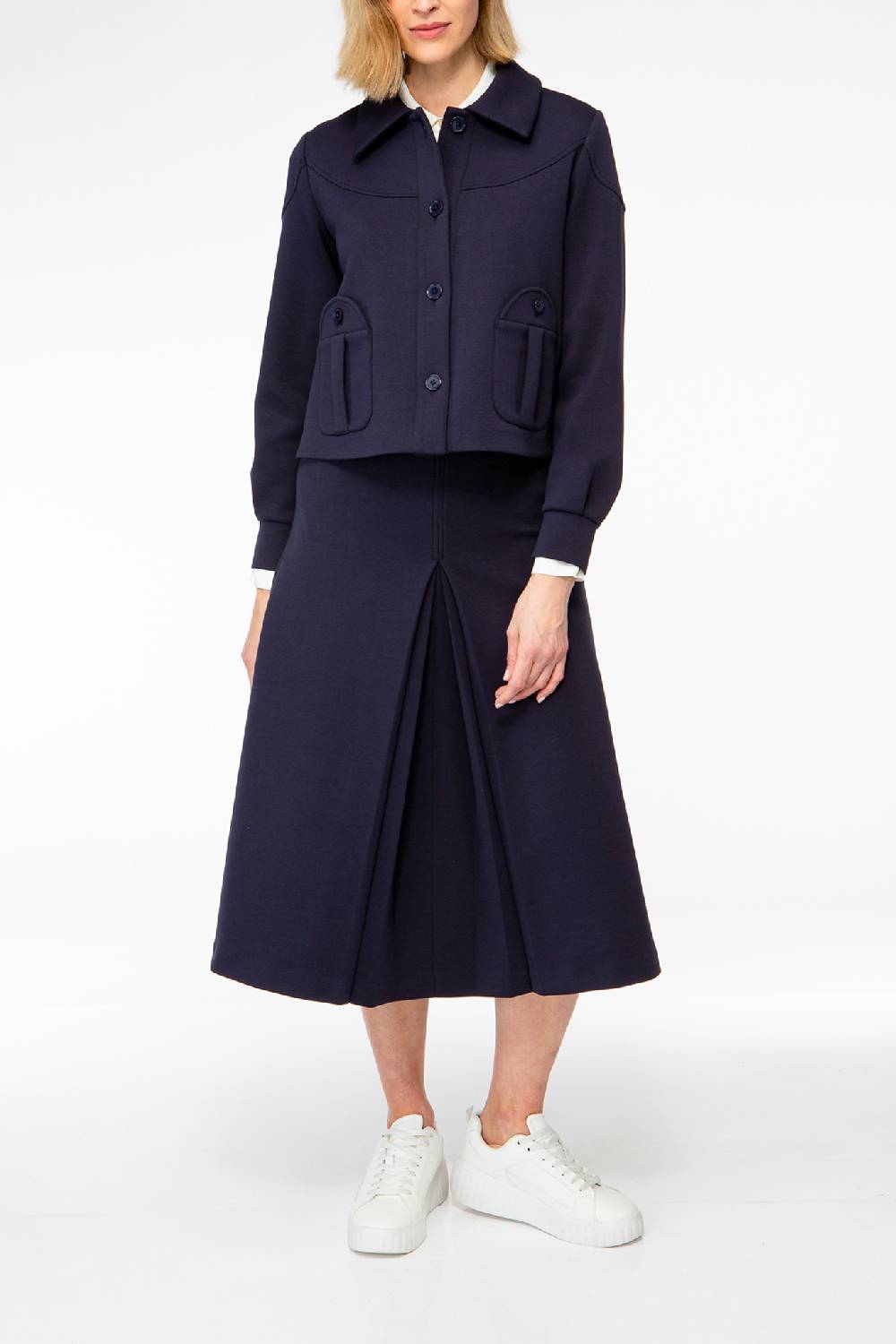 IVI GmbH SOLID JERSEY Kurze Jacke im Boxy Fit navy Hotsell