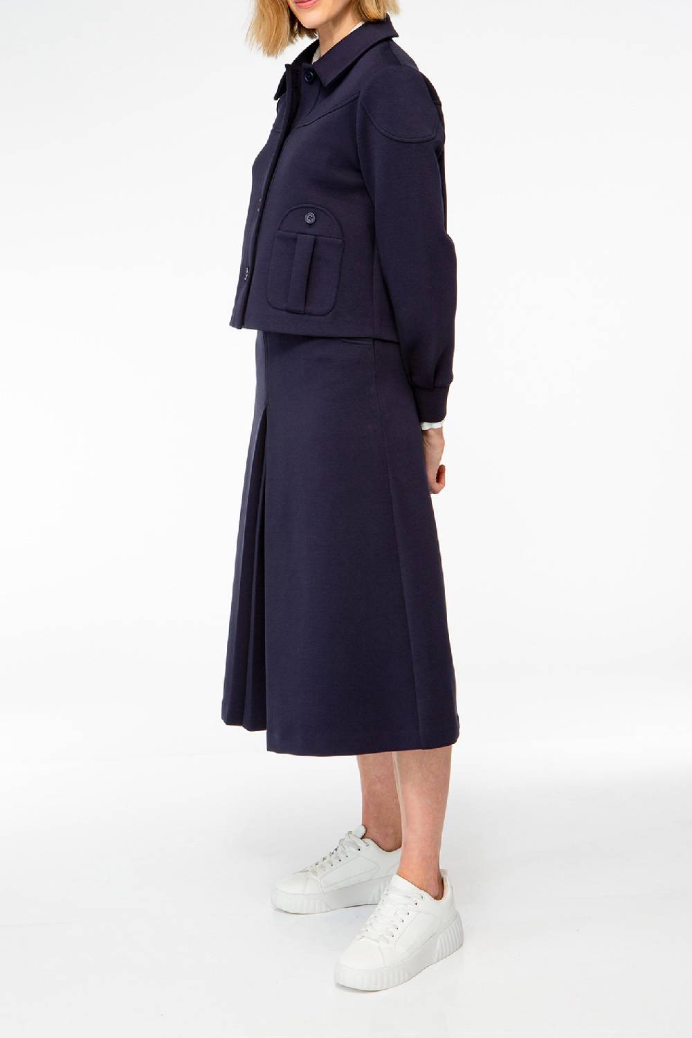 IVI GmbH SOLID JERSEY Kurze Jacke im Boxy Fit navy Hotsell