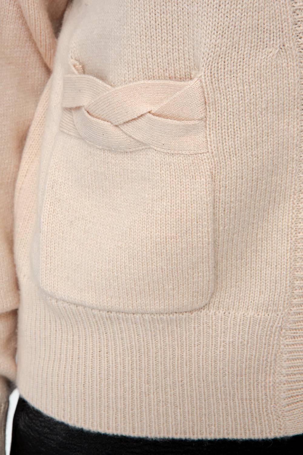 IVI GmbH SOLID KNIT Cardigan mit aufgesetzten Taschen sand Valentinstagsangebot