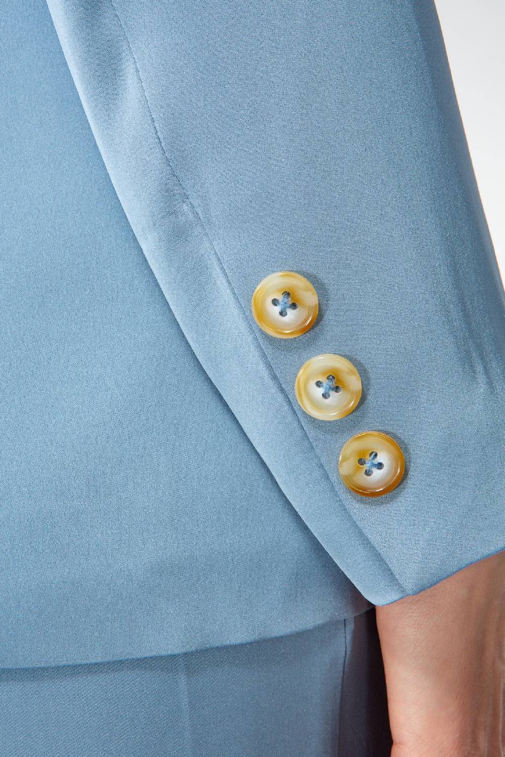 IVI GmbH SOLID SILK Seidenblazer hellblau Tiefpreis