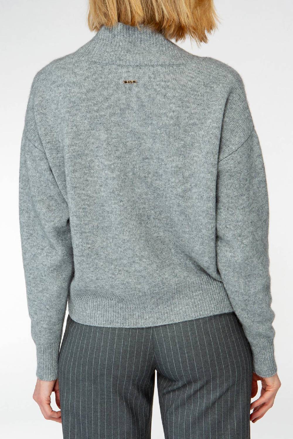 IVI GmbH SOLID KNIT Cardigan mit aufgesetzten Taschen grau-melange Super Rabatt