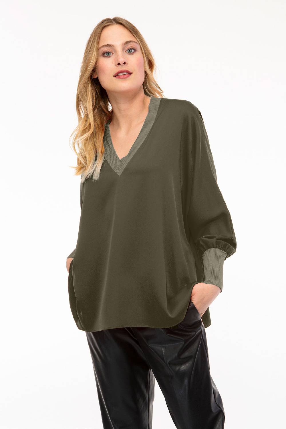 IVI GmbH SOLID SILK Tunika olive Günstiger Verkauf