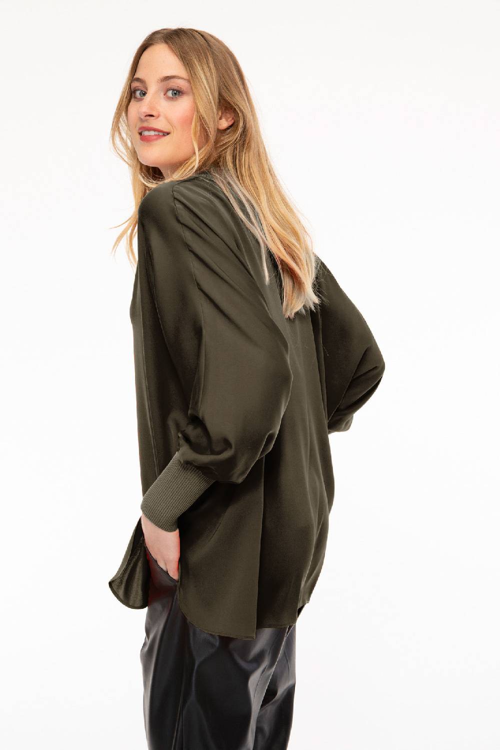 IVI GmbH SOLID SILK Tunika olive Günstiger Verkauf