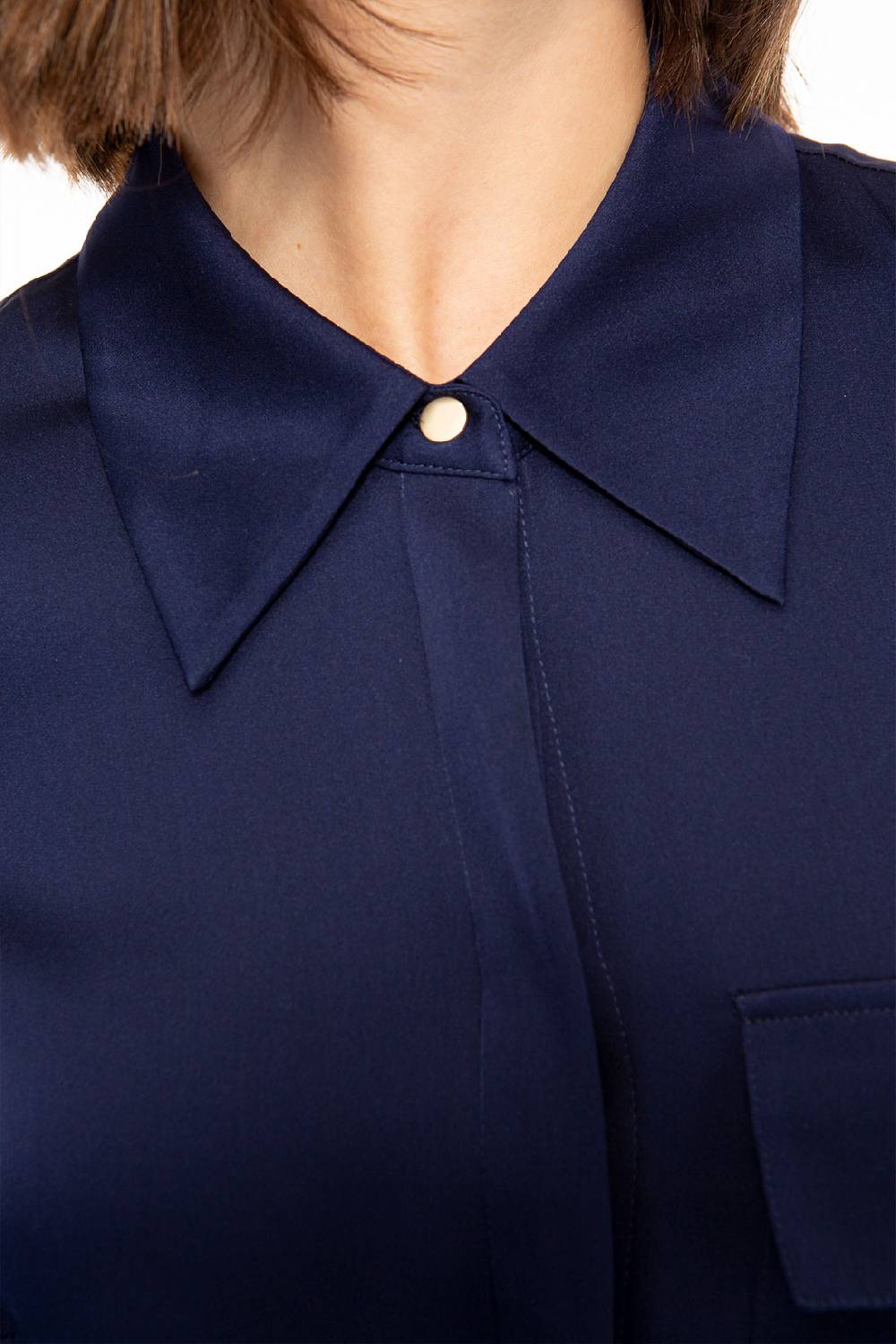 IVI GmbH SOLID SILK Hemdbluse navy Weihnachtsangebot