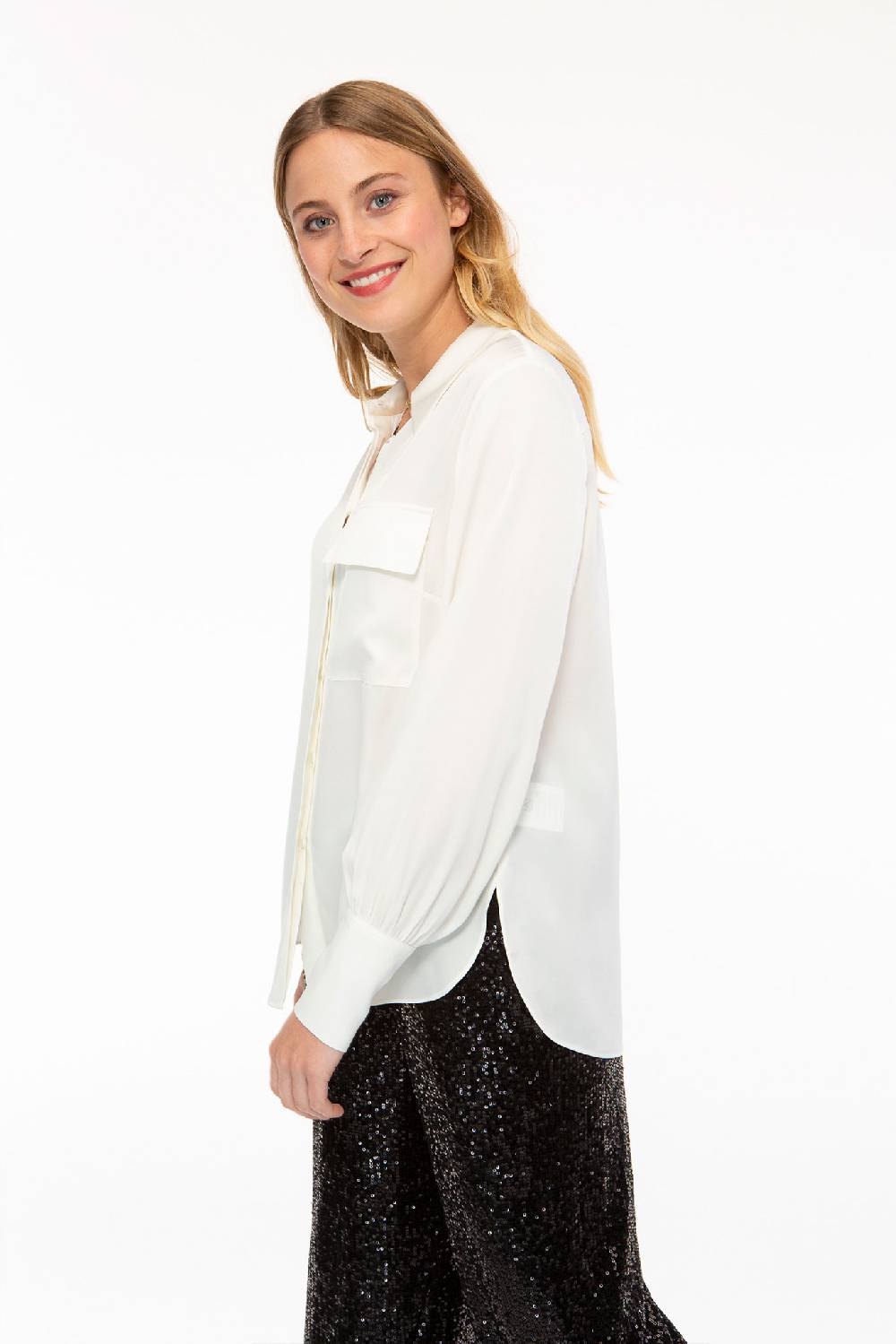 IVI GmbH SOLID SILK Hemdbluse weiß Osterangebot
