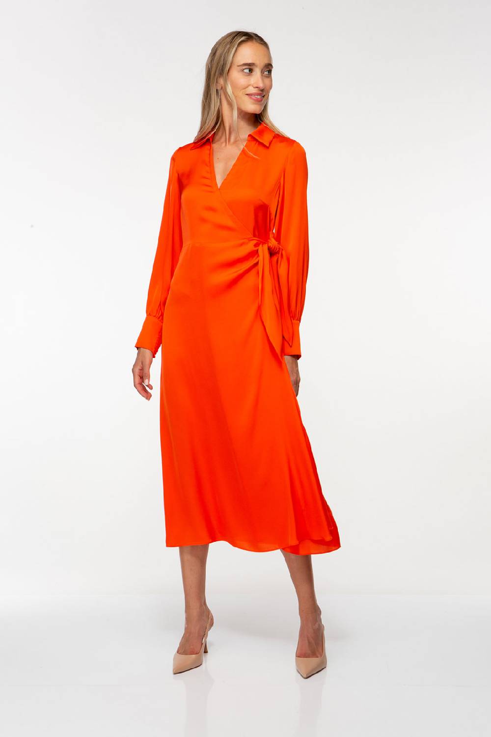 IVI GmbH SOLID SILK Midi Wickelkleid grenadine Zeitbegrenzte Promotion