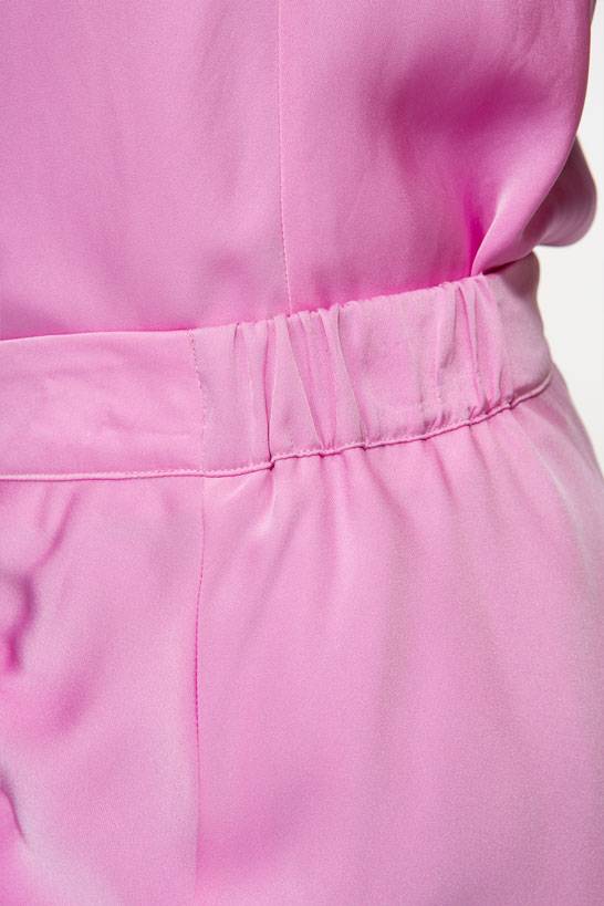 IVI GmbH SOLID SILK Seidenrock mit Raffung pink orchid Fabrikladen